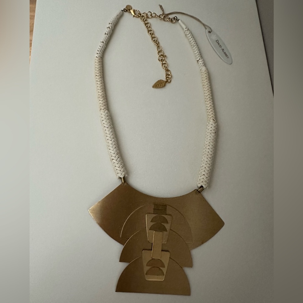 David Aubrey Brass statement necklace